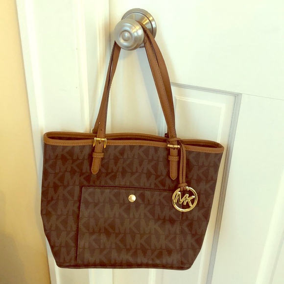 Michael Kors Handbags - Brown Michael Kors Logo Bag